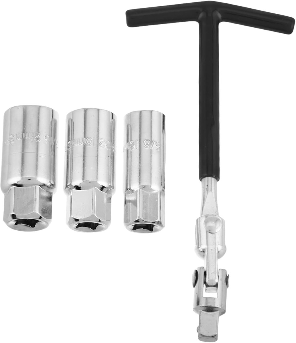 Bougiesleutel Set - Dopsleutel Gereedschap - Motor Onderhoud - Duurzame Koolstofstaal - 20 x 9 x 1.5 cm - Diverse kleuren