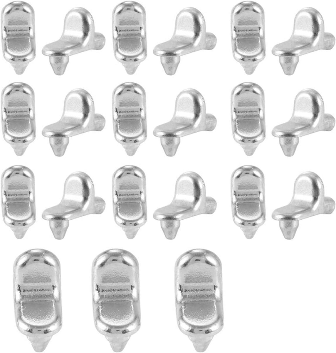 Plankhouders - Meubelpennen - Planken Bevestigen - Robuuste Steun - 20 Stuks - Zilver