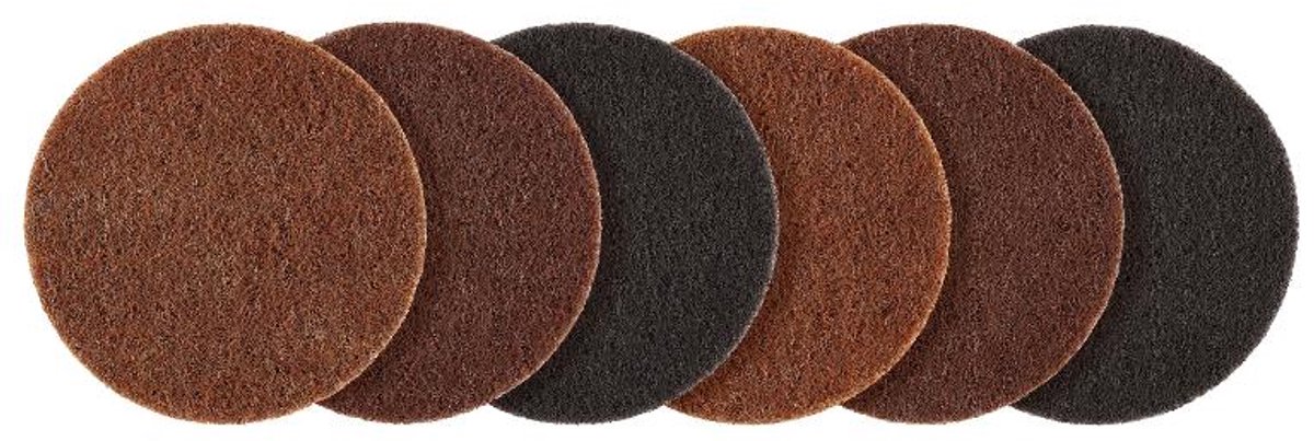 Parkside 18 stuks Schuurvliesset - Slijpvliesschijven- 3x set van 6 delig - 115mm - Korrel 100/280/800