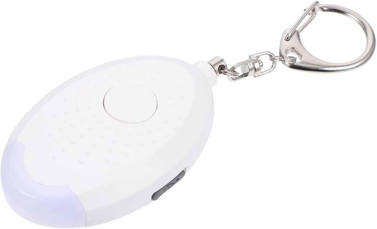 Persoonlijk Alarm - Veiligheidssleutelhanger Geluid - Noodsituatie Hulp - 130db Luid Geluid - 6.2x4CM - Wit