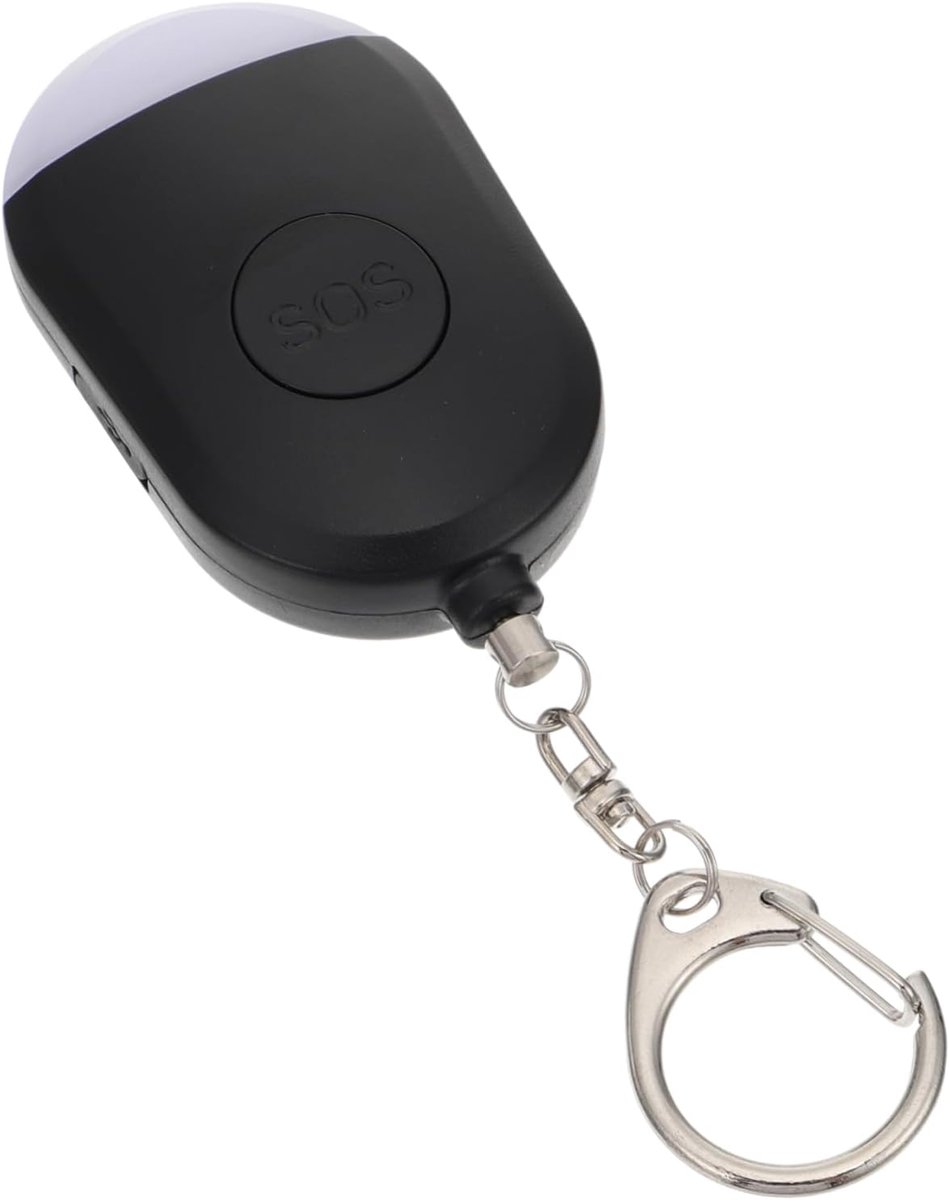 Persoonlijk Alarm - Noodfluitje Sleutelhanger - Veiligheid Ondersteuning - Luid Geluid - 12.5 cm - Zwart