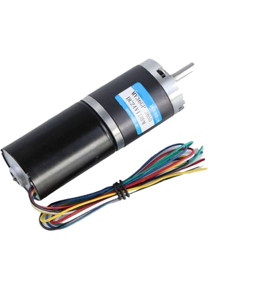 Planetaire Motor - DC Elektromotor - Industriële Automatisering - Geluidsarme Warmteafvoer - 36mm 15W - Zilverkleurig