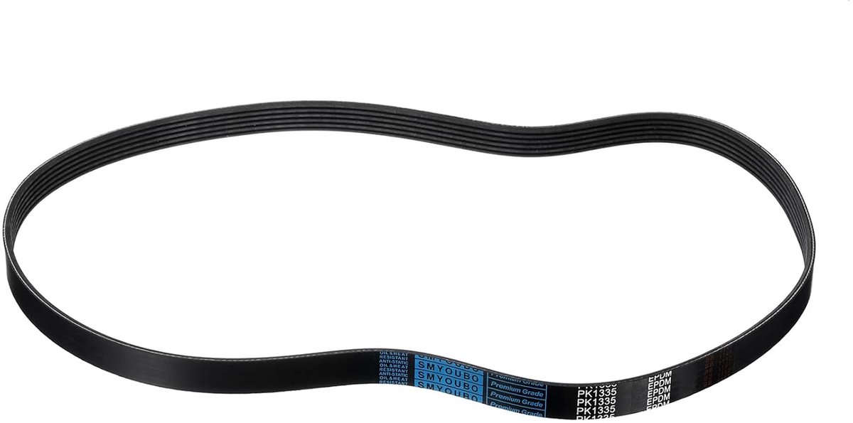 V-ribriem - Poly V riem - Krachtoverbrenging - EPDM-rubber - 1335 mm - Zwart