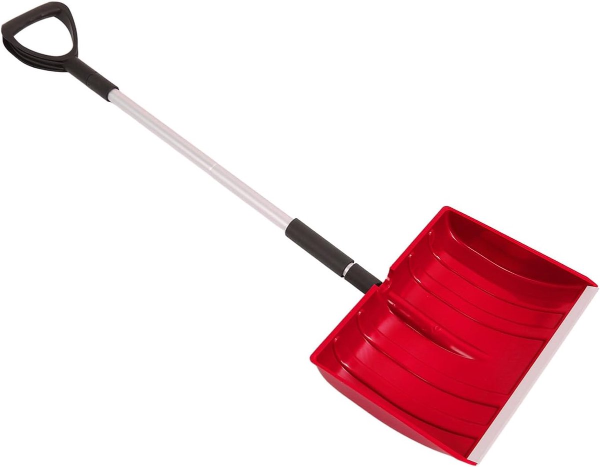 Sneeuwschep Lichtgewicht - Aluminium Schep - Sneeuw Ruimen - Afneembare Handgreep - 41 x 31.5 cm - Rood