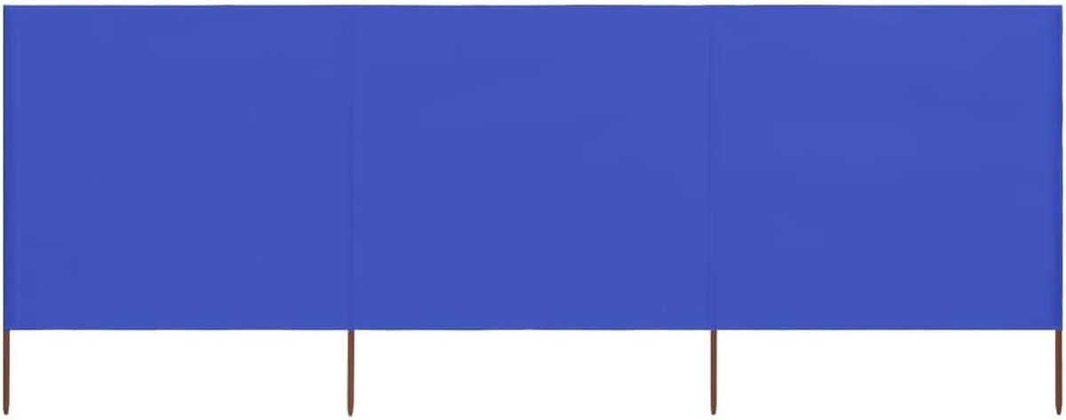 Windscherm 3 panelen - Tuinscherm Privacy - Buiten Zitten - Opvouwbaar Ontwerp - 400x160 cm - Azuurblauw