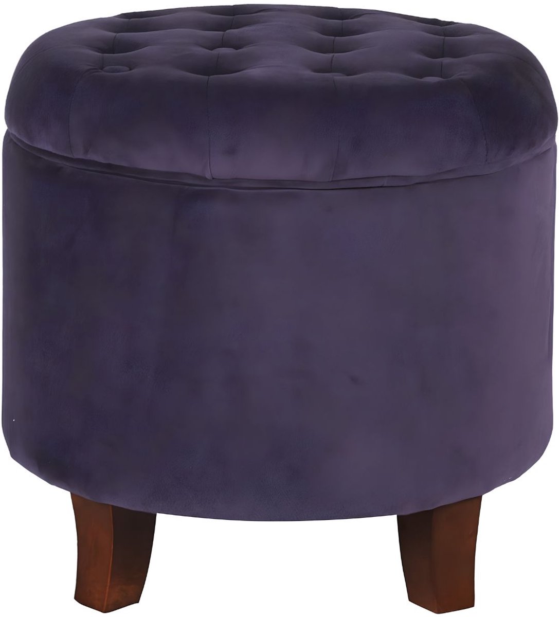 SP® Poef - Voetenbankje voor Woonkamer of Slaapkamer - Ronde Voetenbank / Footstool - Lila - 48cm x 48cm x 46cm