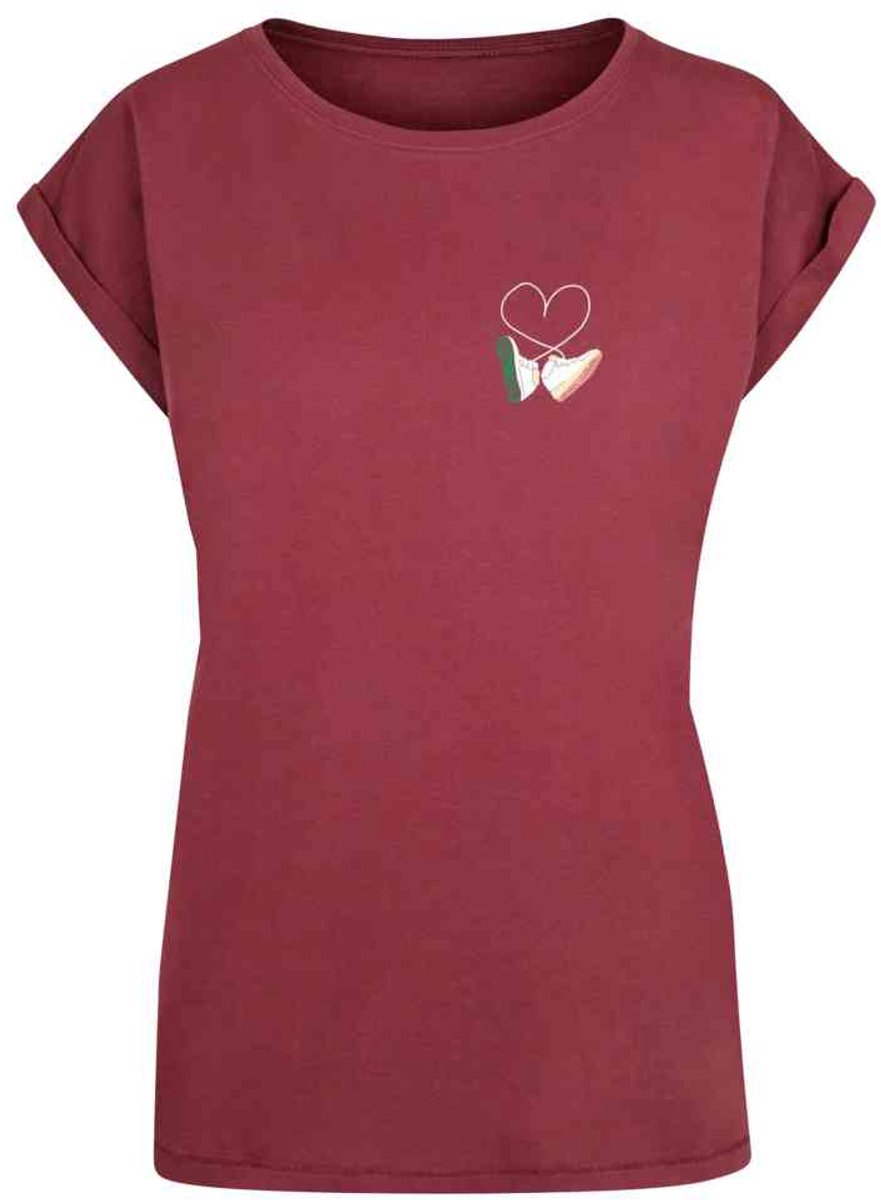 Mister Tee Kicks Love Extended Shoulder Dames Tshirt XL Rood