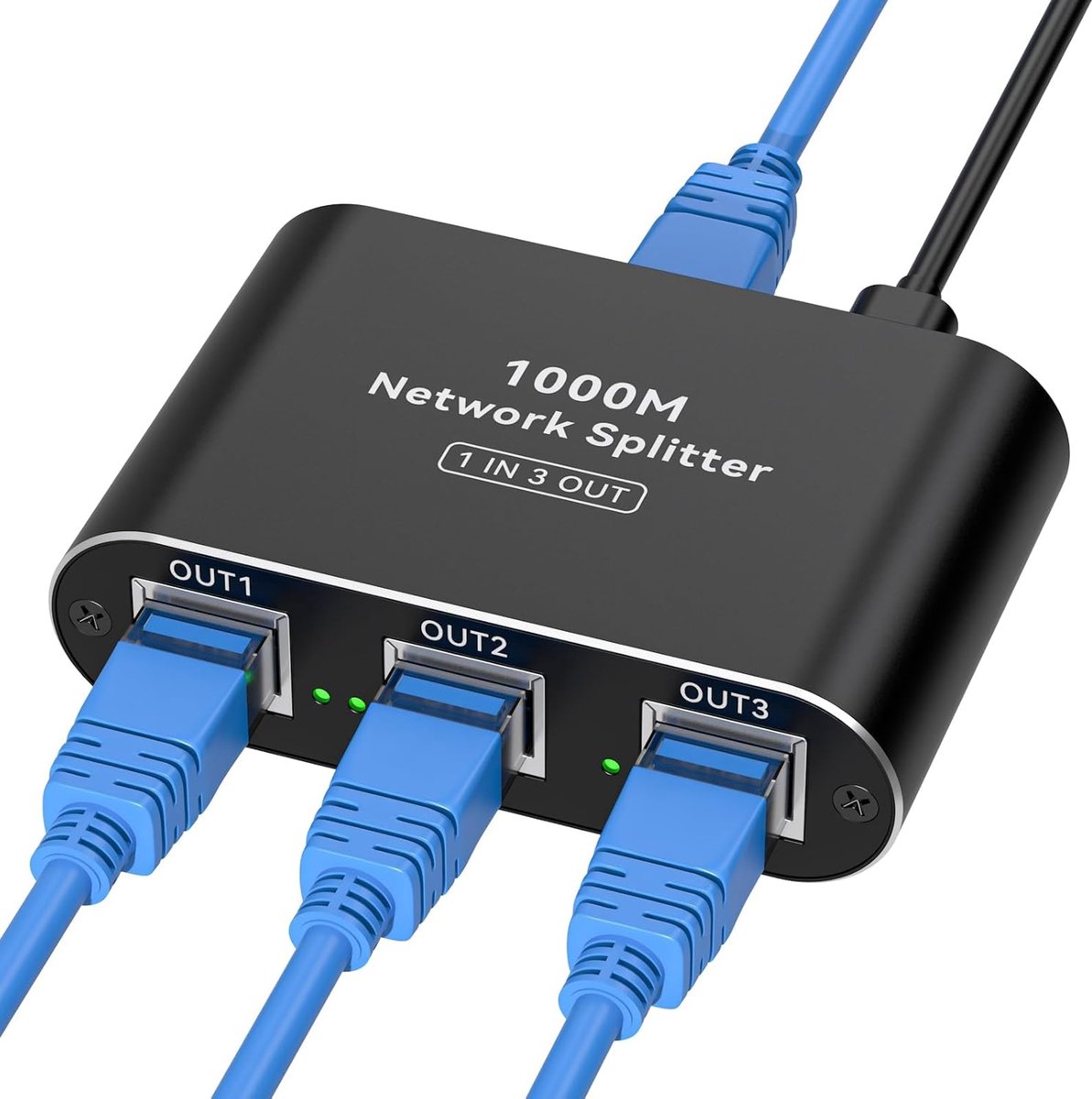 Ethernet Switch - Netwerk Splitter - Internet Delen - Gigabit Snelheid - 3 Poorten - Zwart
