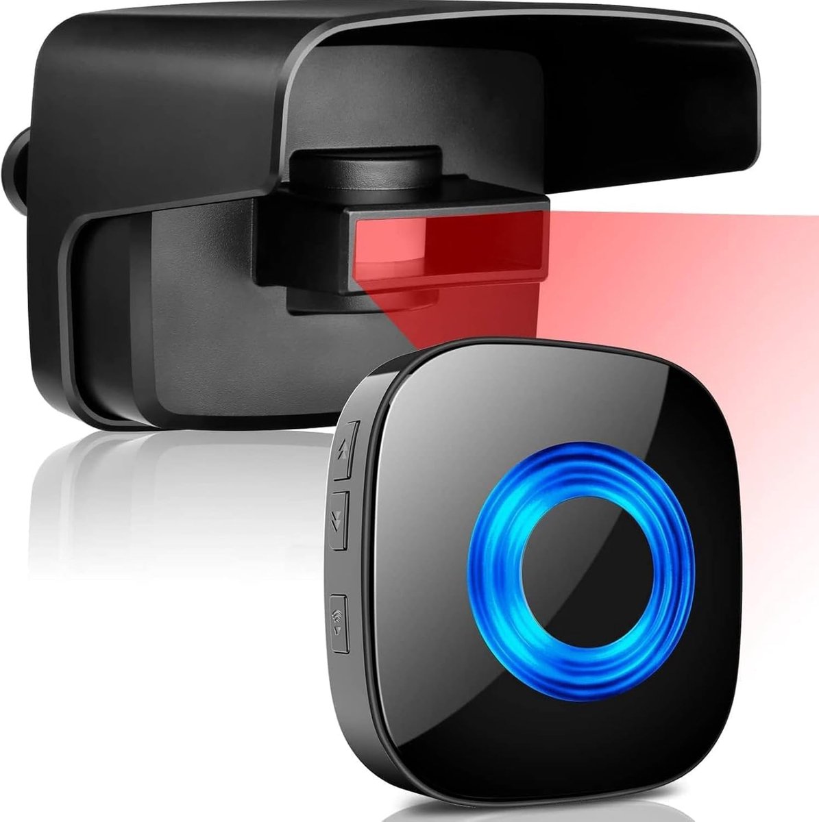 Oprit Alarm - Bewegingsmelder Ontvanger - Veiligheid Thuiskomst - Waterdichte PIR Sensor - 50 meter bereik - Zwart