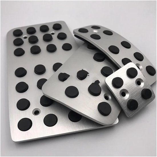 Auto Pedaalhoezen - Antislip Pedaal - Veiliger Rijden - Aluminium Legering - Set van 4 - Zilver — afbeelding 3