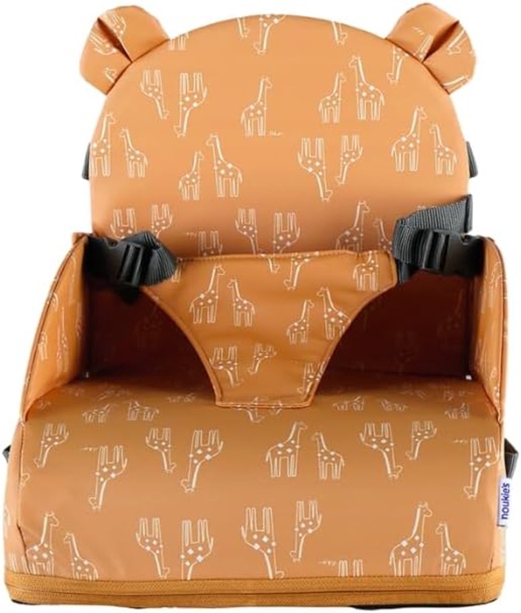 Stoelverhoger Baby - Kinderstoel Booster - Veilig Eten - Waterproof Materiaal - 27 x 31 x 7 cm - Okerbruin