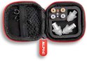 Alpine MusicSafe Pro opbergdoosje open met gehoorbeschermers, filters en accessoires.