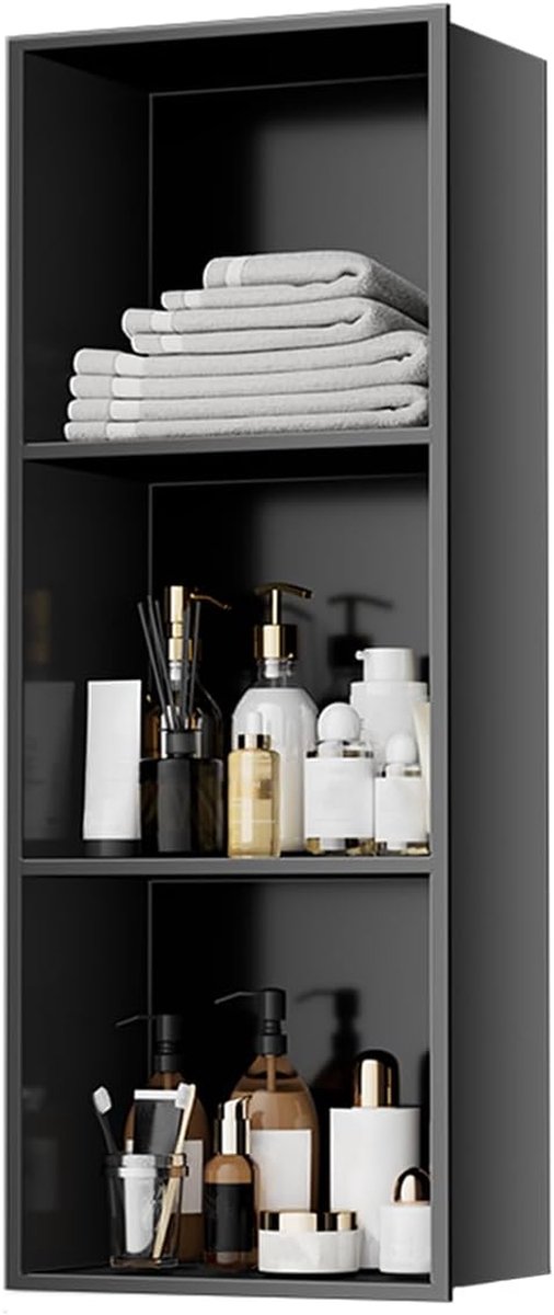 Douche Nis - Wand Nis Plank - Badkamer Organiseren - Geen Tegel Nodig - 900x280x125mm - Zwart