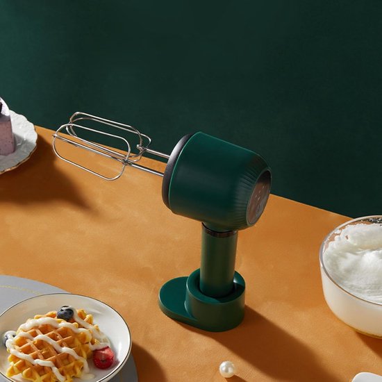 Draadloze Handmixer - Eierklopper Mixer - Bakken en Koken - USB Oplaadbaar - 21 cm - Wit — afbeelding 2