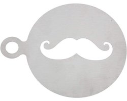 Koffie Decoratie Sjablonen - Latte Kunst Stencils - Taarten Versieren - Roestvrij Staal - 100mm Diameter - Zilver