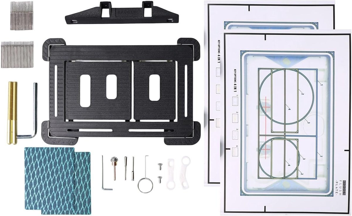 Drukplaat Spoelsysteem - Bedieningsplaat Toilet - Badkamer Renoveren - Naadloos Ontwerp - 22.2 x 14 cm - Zwart