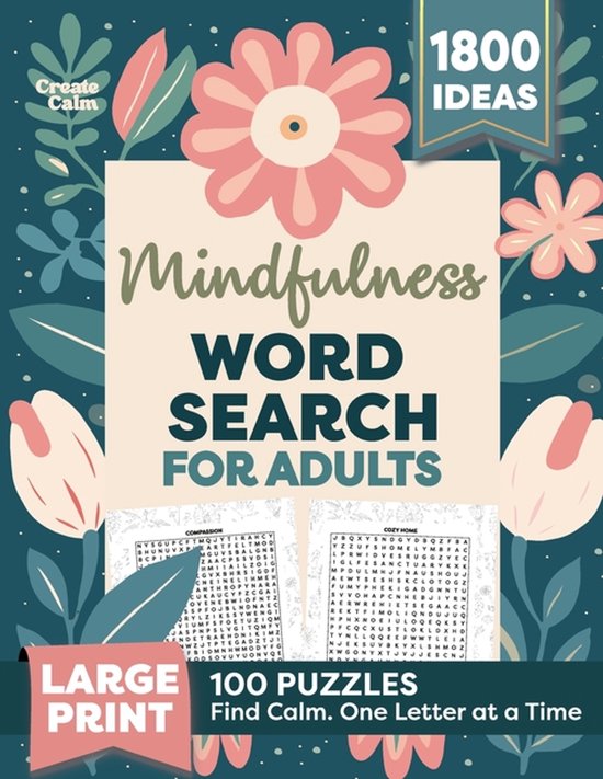 Mindfulness Word Search for Adults - cover