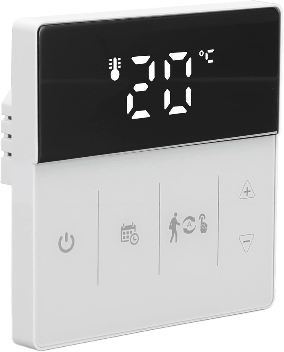 Slimme Thermostaat - Programmeerbare Thermostaat - Thuis Verwarming Regelen - App en Spraakbediening - 8.5 x 8.5 x 4.5 cm