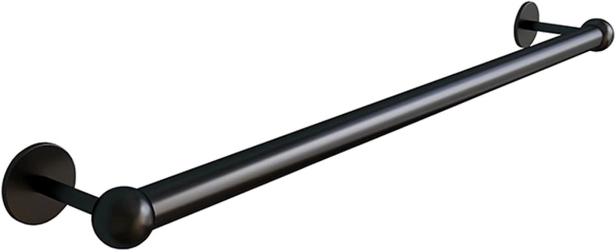Handdoekrek - Wandhouder - Badkamer Organisatie - Mat Zwart - 100cm Lengte - Zwart