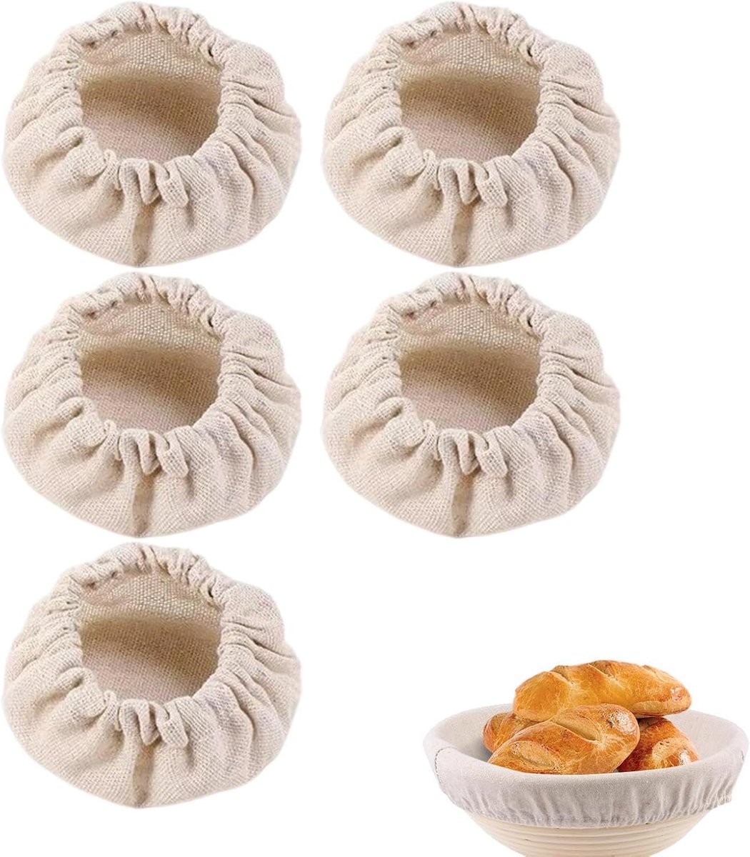 Brooddeken 5 stuks - Rijstdoeken Potdoeken - Broodrijzen Fermenteren - Ademende Stof - 20 cm - Niet gespecificeerd