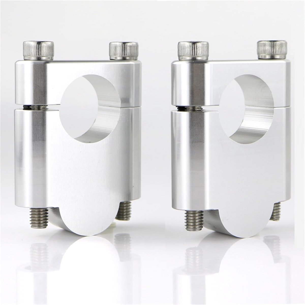 Stuurverhogers Motor - Stuurklemmen Verhoging - Comfortabeler Rijden - Verbreed Stabiel Ontwerp - 40mm Verhoging - Zilver