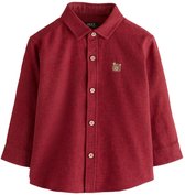 Next - Jongens - T-shirt met lange mouwen, gemêleerd en geborsteld, met figuurprint - Rood