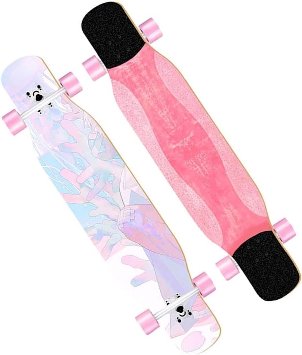 Longboard Skateboard Cruiser Board Outdoor Sport 7 Laags Esdoornhout 47 Inch Niet gespecificeerd