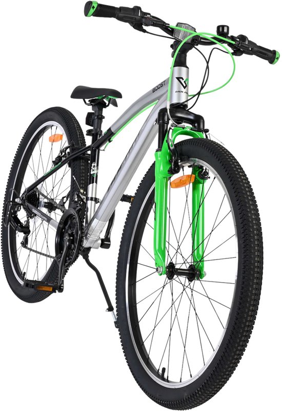 Volare Boost Kinderfiets - 26 inch - 21 speed - Zilver/Groen van Volare — afbeelding 3