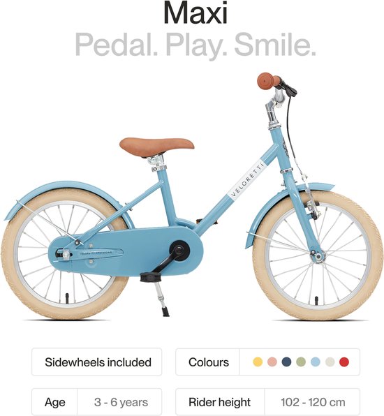Veloretti Maxi Kinderfiets 16 inch - Lichtblauw - Kids 3-6 jaar van Veloretti — afbeelding 3