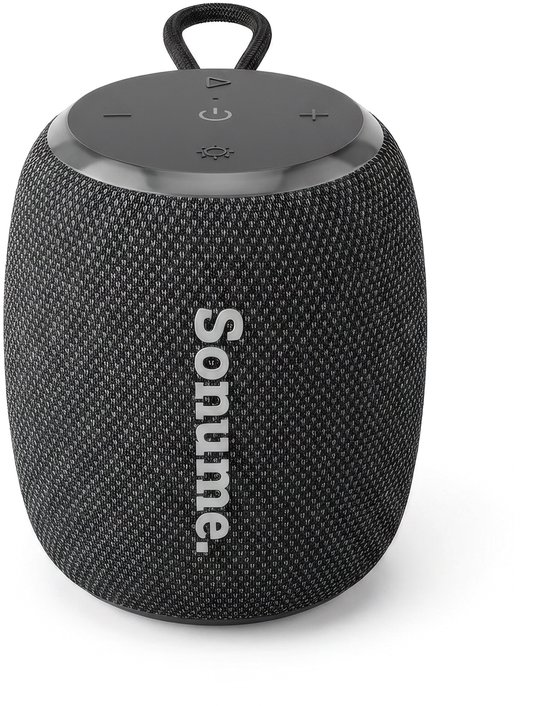 Sonume Go - Draadloze Bluetooth Speaker - 8 Uur Batterij - 360° Sound - Compact - Krachtig Geluid - Diepe Bass - IPX6 Waterproof - Zwart