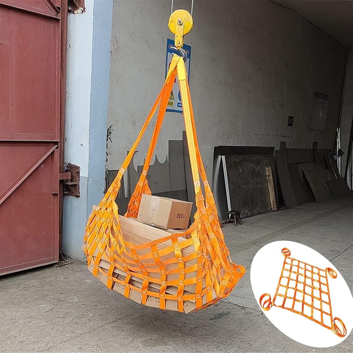 Hefnet voor Takel - Bagagenet Bouw - Objecten Hijsen - Sterk Polyester Weefsel - 1.5 x 1.5M / 1T - Onbekend