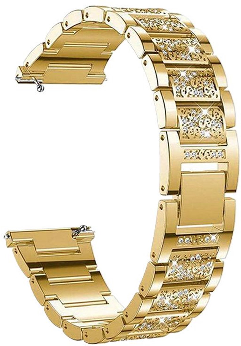 Luxe StrasLuxe Strass Metalen Bandje Geschikt voor Apple Watch - 38/40/41mm