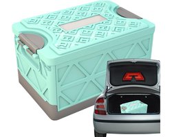 Kofferbak Organizer - Opbergbox Auto - Auto Opbergen - Opvouwbaar Met Deksel - 30L - Muntgroen