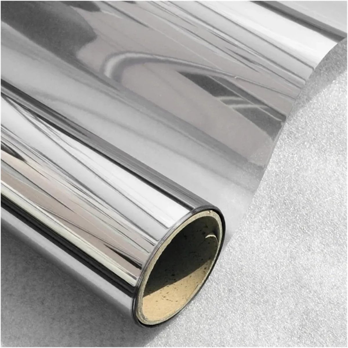 Raamfolie Zilver - Zonwerende folie Raamdecoratie - Privacy en Zonwering - Spiegelafwerking Eenrichtings - 40x500 cm - Zilver