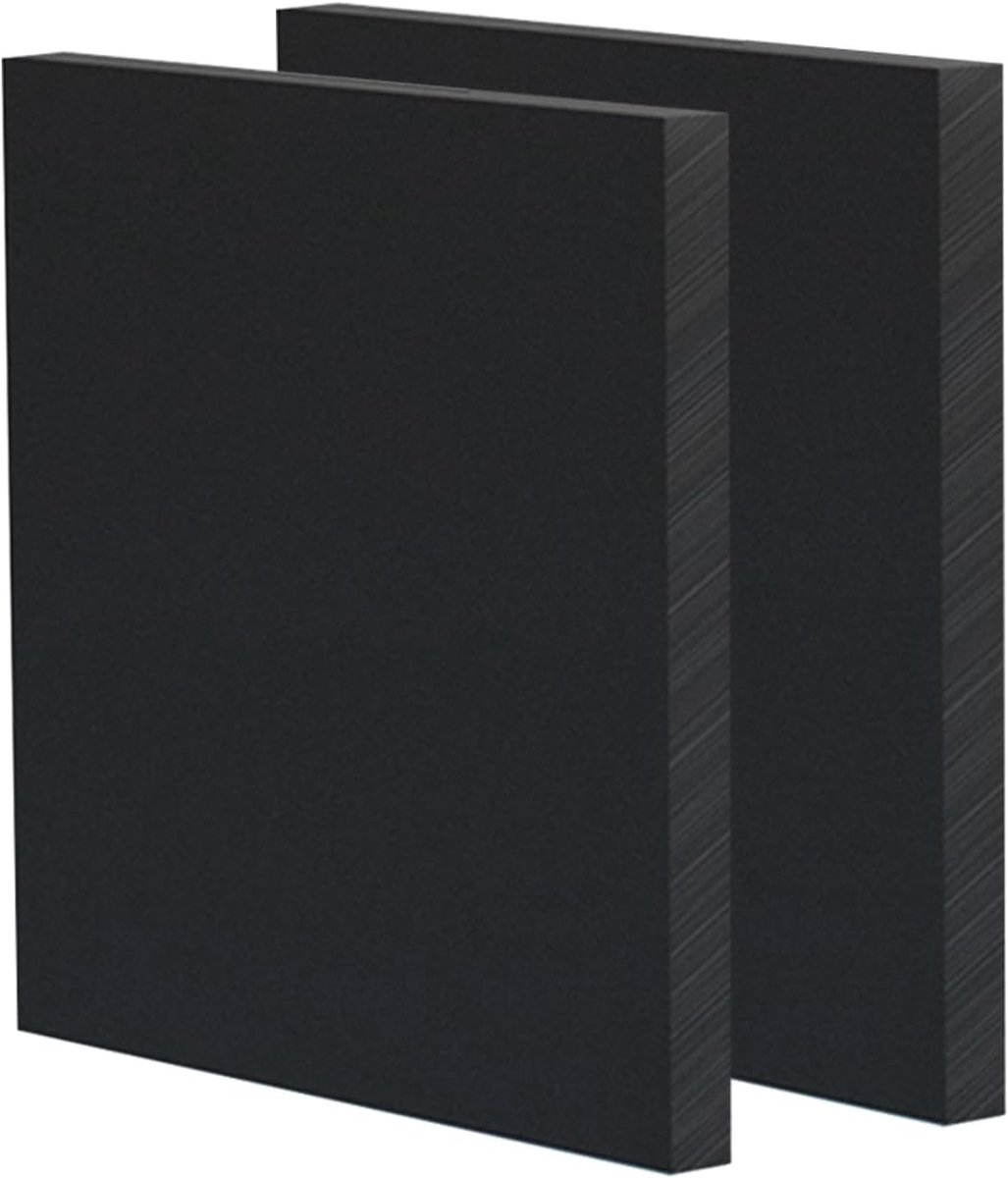 ABS Kunststof Plaat - Plastic Paneel - Doe-het-zelf Projecten - Hoge Slagvastheid - 20 x 20 cm - Zwart