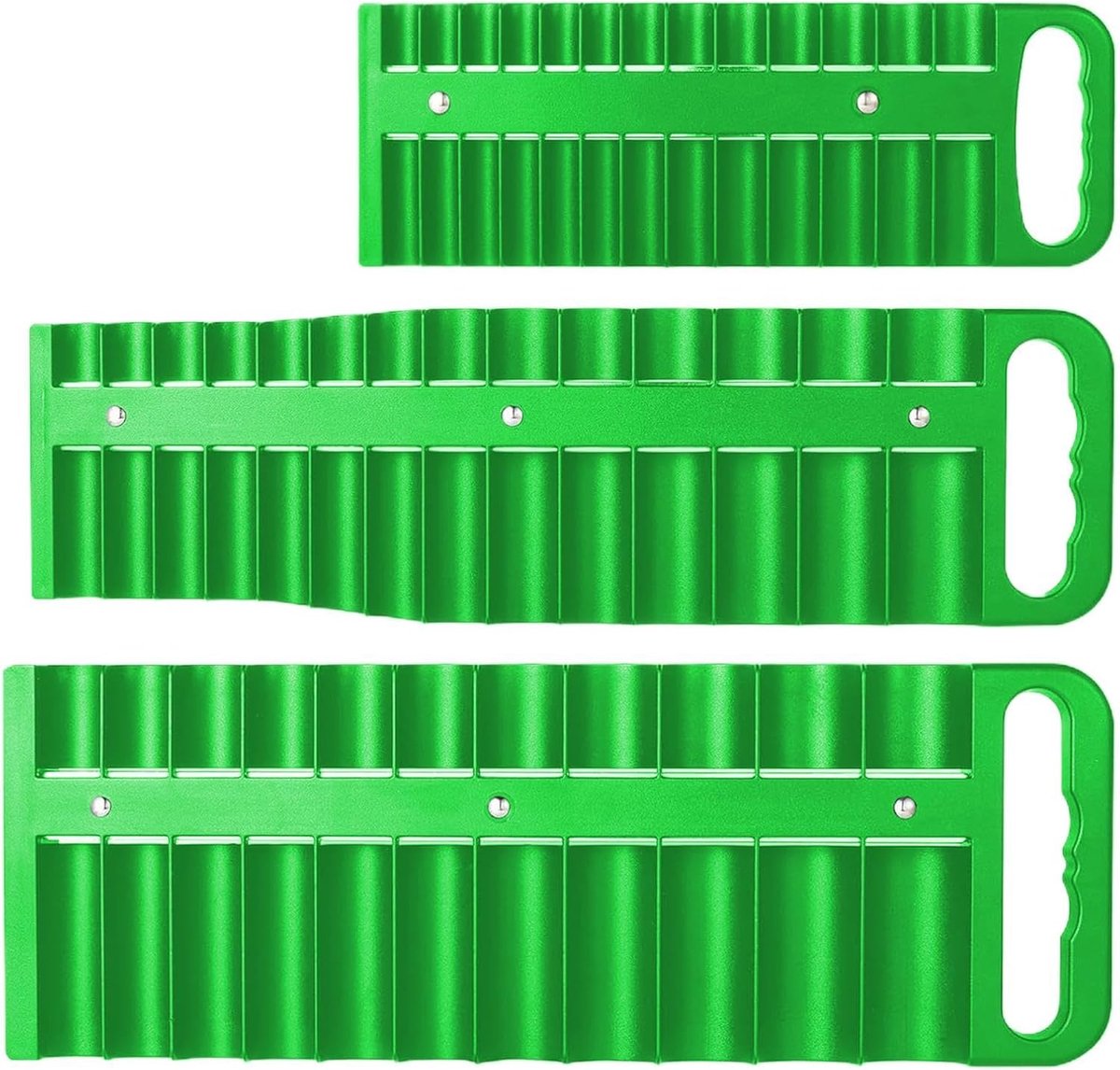 Socket Organizer - Gereedschap Opberger - Gereedschap Sorteren - Magnetisch Systeem - 3 Delig - Zwart