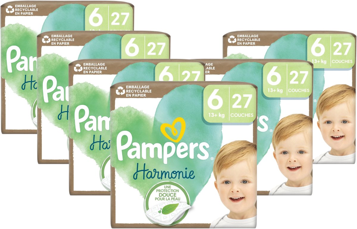 Pampers Harmonie luiers - Maat 6 (13+KG) - 162 luiers