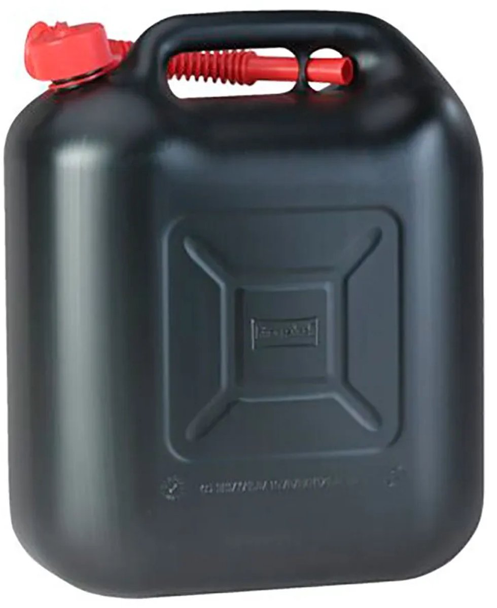 Travellife Benzine Jerrycan 20 Liter met schenktuit | Zwart met geel