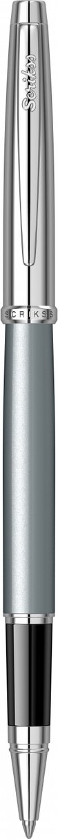 Scrikss Metropolis 800 Rollerpen | Met lak afgewerkte metalen kap en behuizing | Grijs Chroom