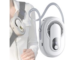 Portable Neck Fan, 5-Speed Small Waist Clip Fans, 5.2cm/2.05 Inches Led Display, Travel Rechargeable Cooling Tool for Girls, Boys, Rechargeable Fan