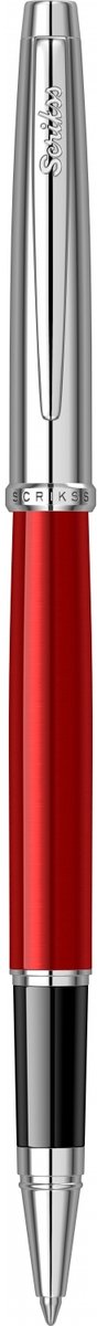 Scrikss Metropolis 800 Rollerpen | Met lak afgewerkte metalen kap en behuizing | Rood Chroom