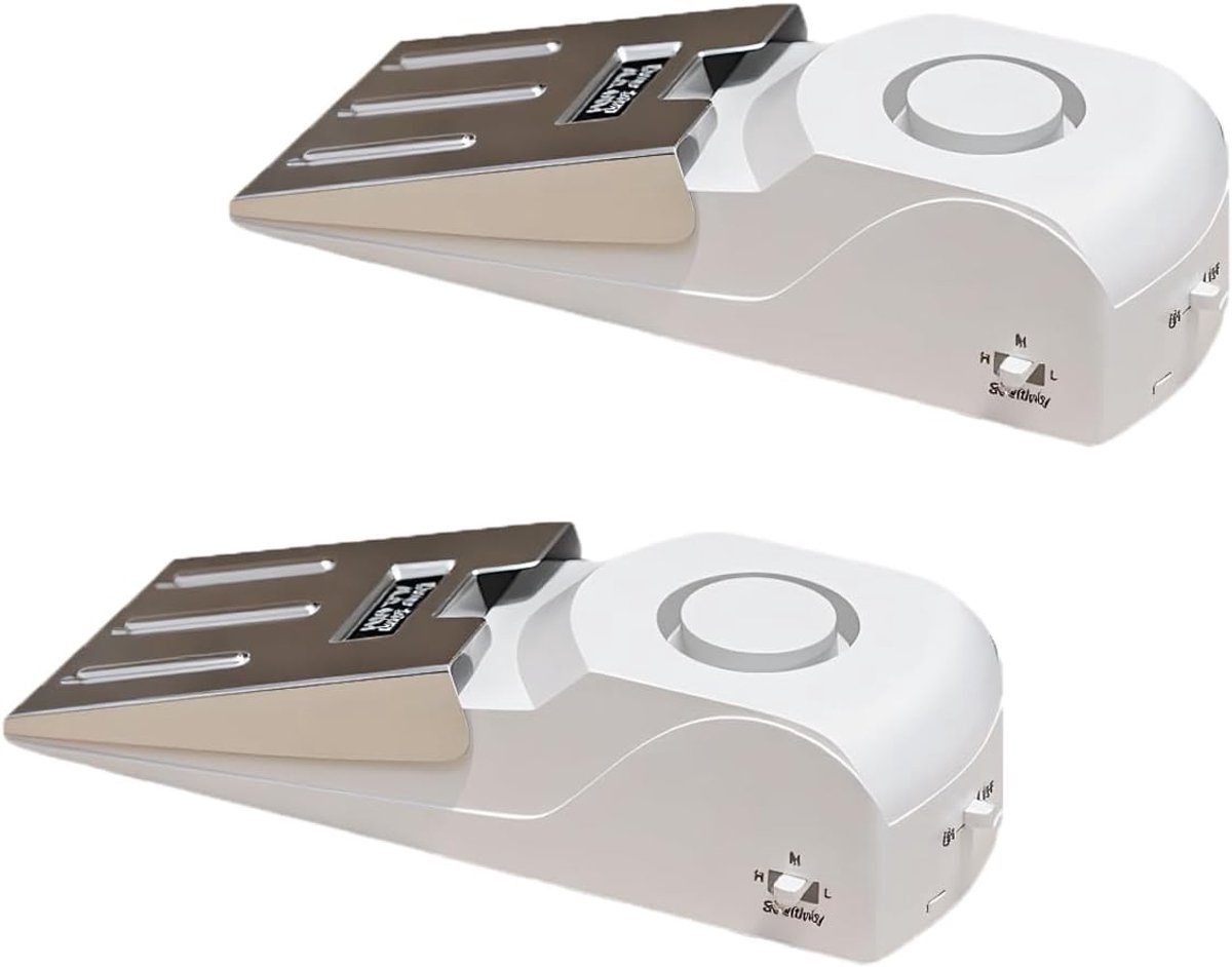 Deurstop Alarm - Beveiligingsapparaat - Extra Veiligheid - Oplaadbare Batterij - 120dB Sirene - Wit