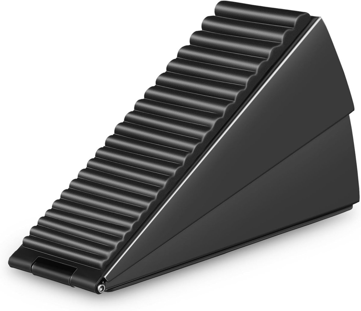Deurstopper Met Veer - Deurhouder Antislip - Voorkomen Dichtslaan - Robuuste Zinklegering - 12.5 cm Lengte - Zwart