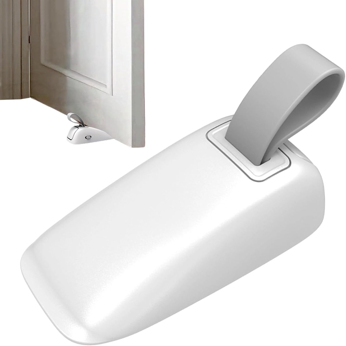 Deurstop Alarm - Draagbare Reisstopper - Extra Beveiliging - Dubbele Veiligheidsstanden - 13 cm Lengte - Wit