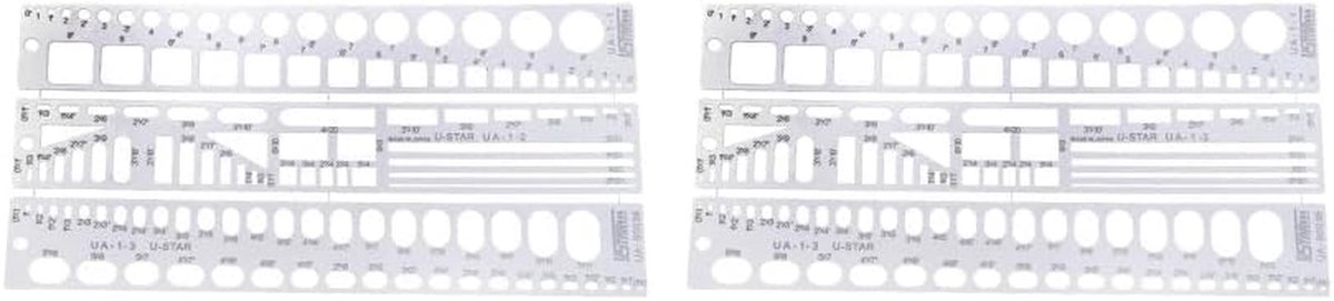 Model Vormblok Set - Etsen Gereedschap - Modelbouw Precisie - Duurzaam Metaal - 2 Set - Zilver