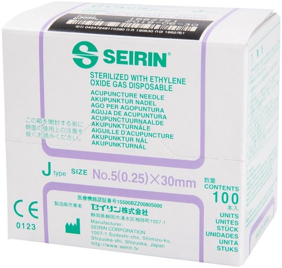 Seirin J-Type no 5 (0,25) x 30 mm voor Dry Needling en Acupunctuur