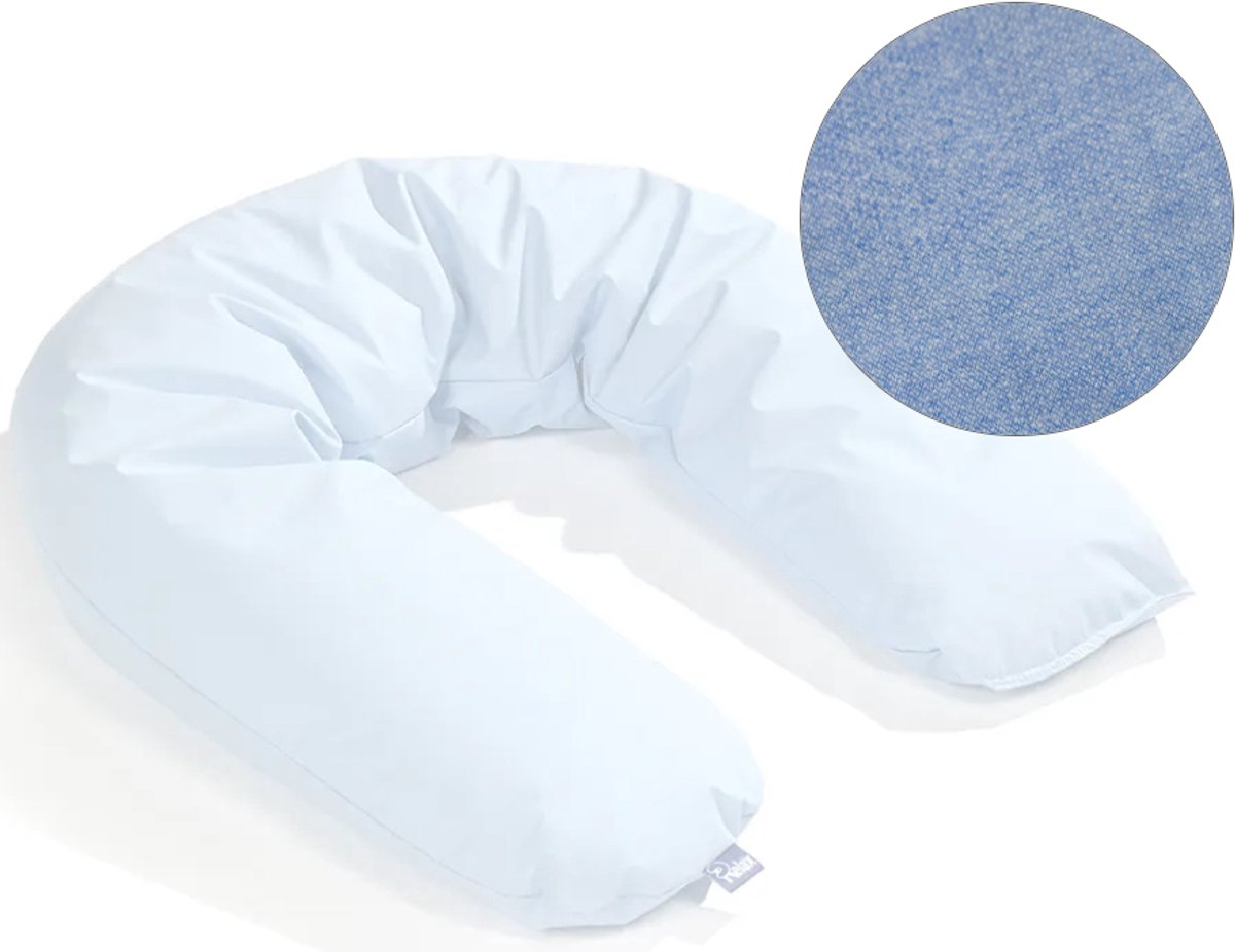 Sloop voor Fico Standaard positioneringskussen - Katoen/polyester - Jeansblauw