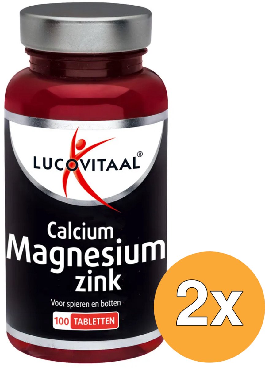 2x Lucovitaal Calcium Magnesium Zink (100 tabletten)