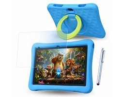 WiseQ Tablet Kinderen 2026 model - 96 GB - 6000mAh - Ouderlijk Toezicht - Kindertablet 10 inch - Kids Tablet - Android 16 - Blauw