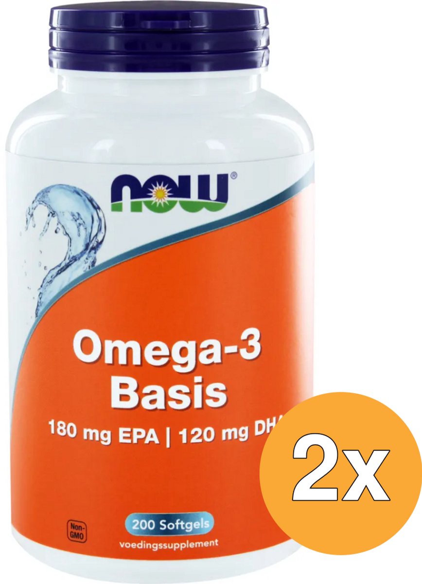 2x Now Omega-3 Basis 180 Mg Epa 120 Mg Dha (200 softgels)